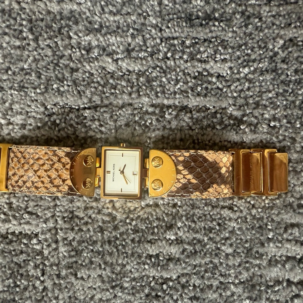 Michael Kors Gold and Brown Women's Watch